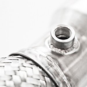 Ford Focus Performance Exhaust - Stainless Works - 3in High-Flow Cats Downpipe - `13-`18